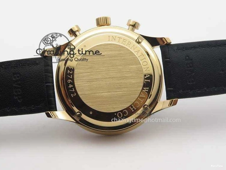 MIROTIME 0301 Portuguese Chrono RG IW371415 ZF 1:1 Best Edition Black Dial On Black Leather Strap A79350 (Slim Movement) FashionForward 7264